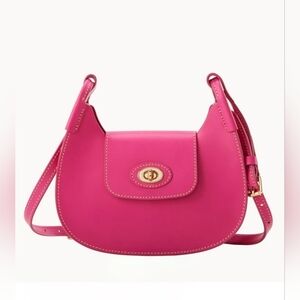 Dooney & Bourke Sweety Leather Crossbody Hobo in HOT PINK - NWT